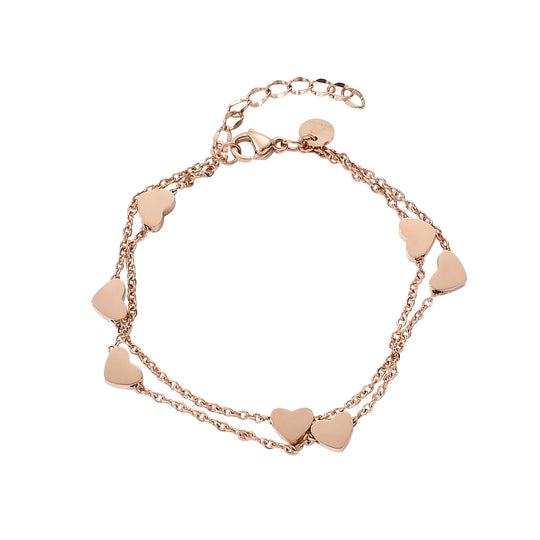 Heart Chain Rose Gold - Roy Amber