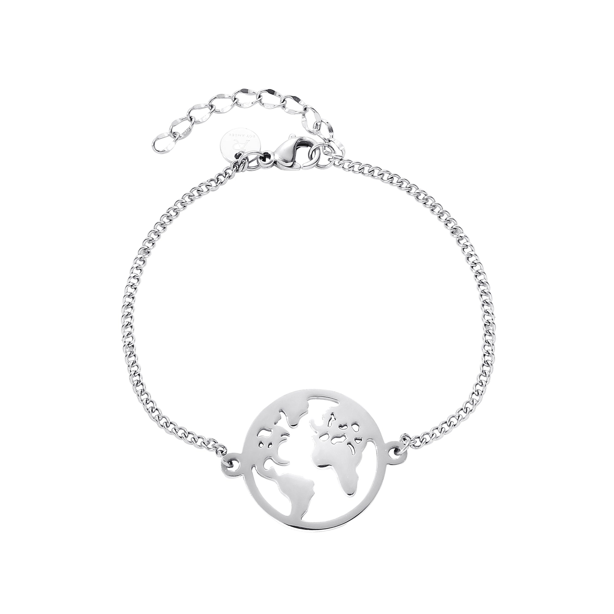 World Bracelet Silver - Roy Amber