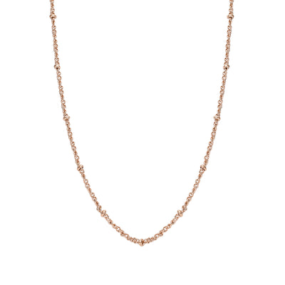 Beaded Necklace Rose Gold - Roy Amber